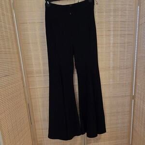 New black polyester zara flare